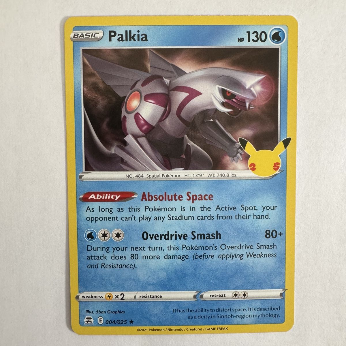 Pokémon Sammelbilder & Trading cards: Pokémon Palkia - 4 / 25 Celebrations - ENG – Neu (gemäss Beschreibung) aus Staad SG von miaCards