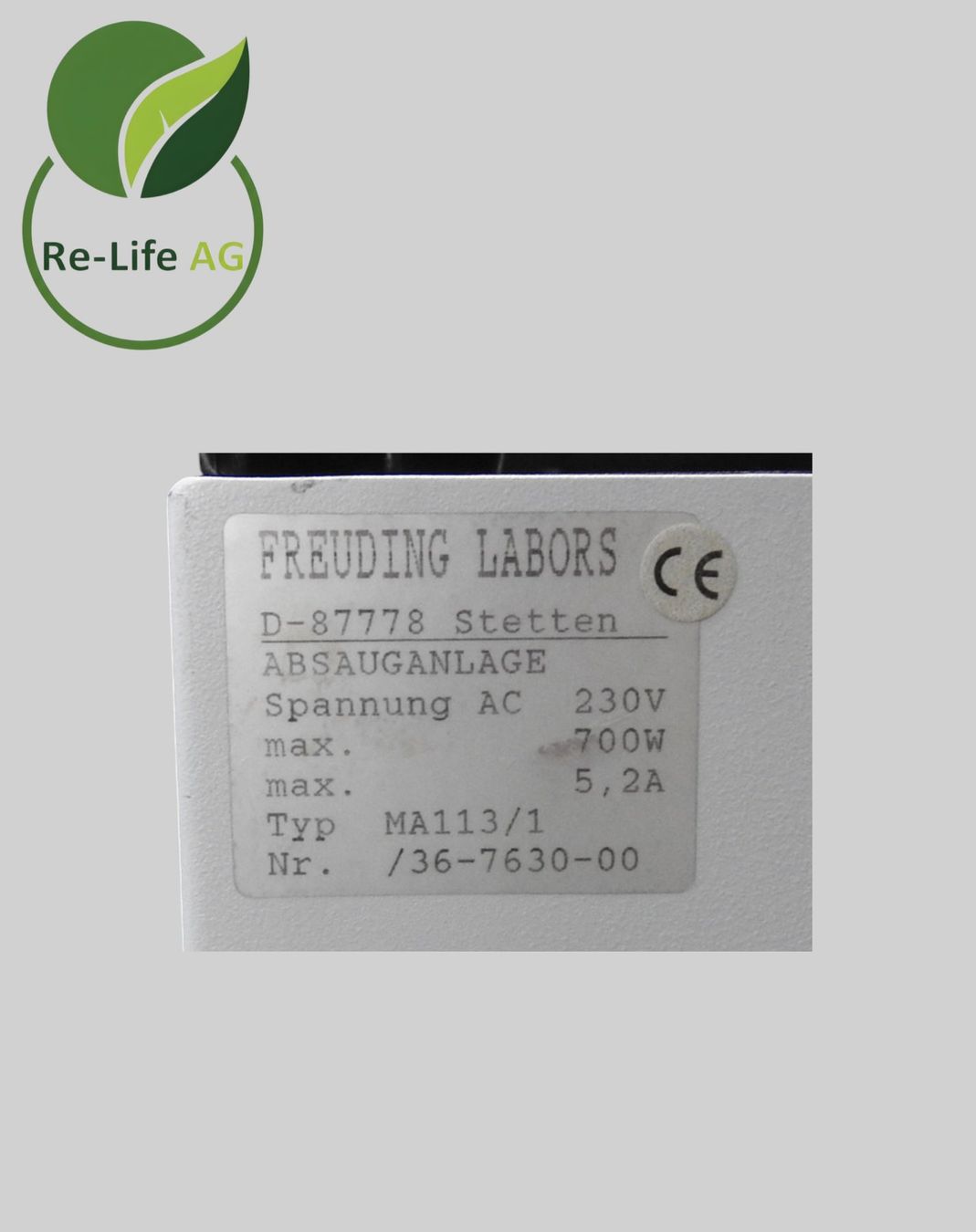 Tutte le macchine: Freuding Labors | MA113/1 | Dust Extraction Unit – Usato da Reinach BL venduto da Re-LifeAG_Labor 4