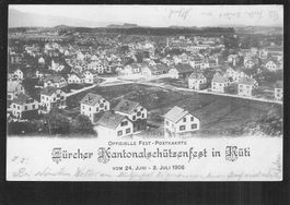 #Zürcher Kantonalschützenfest in Rüti ZH , gel. 1906
