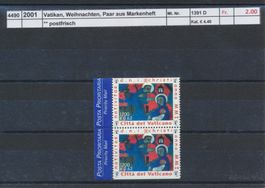 2001 Vatikan, "Weihnachten", Paar aus Markenheft, **