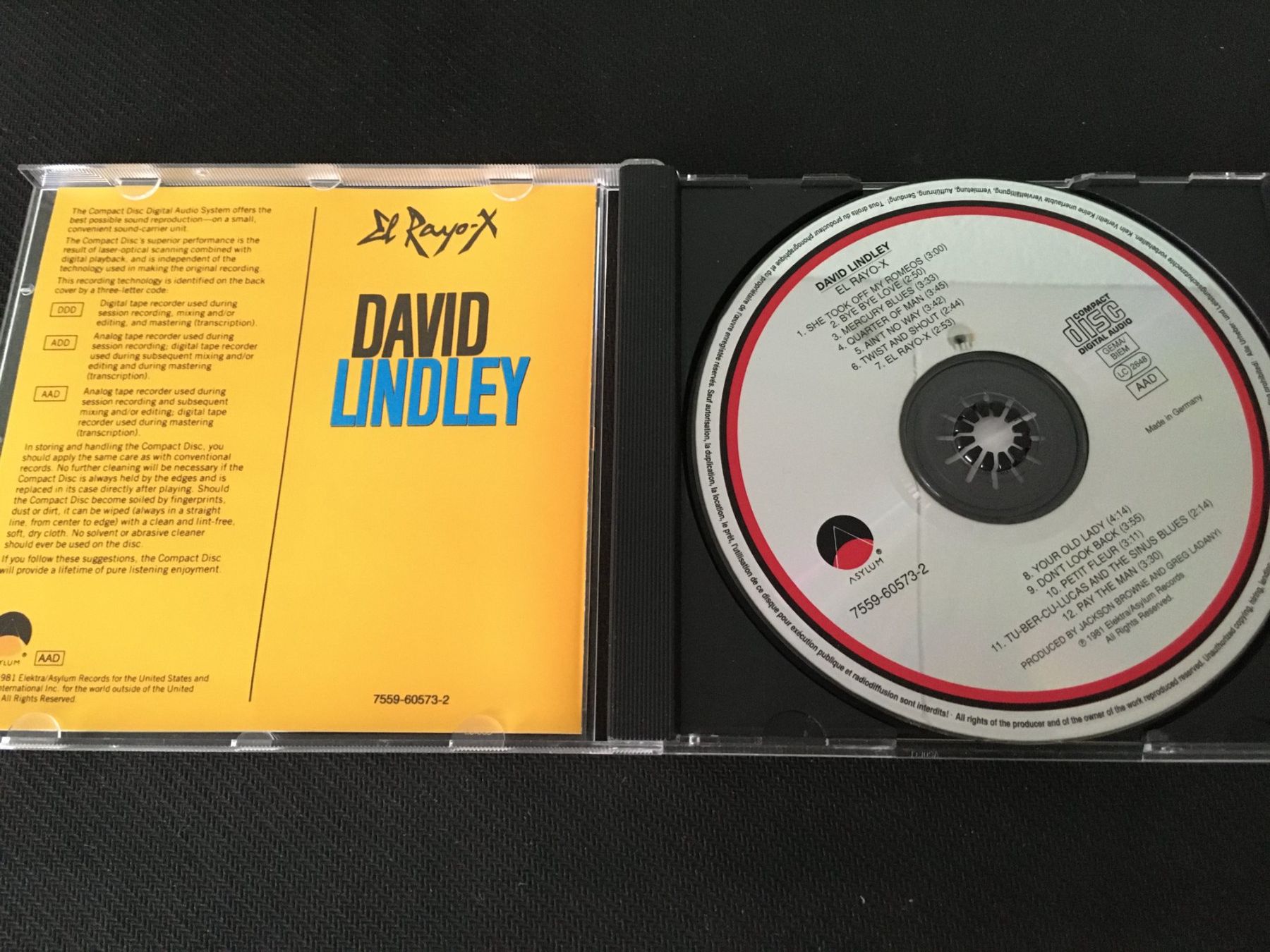 CDs: David Lindley - El Rayo X -CD- – D'occasion à St.Gallen par MedienJoe 1