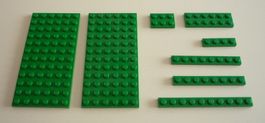 Grüne flache Lego Bausteine (Original Lego)