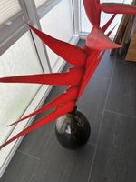 Künstliche Heliconia Blume mit Glasvase