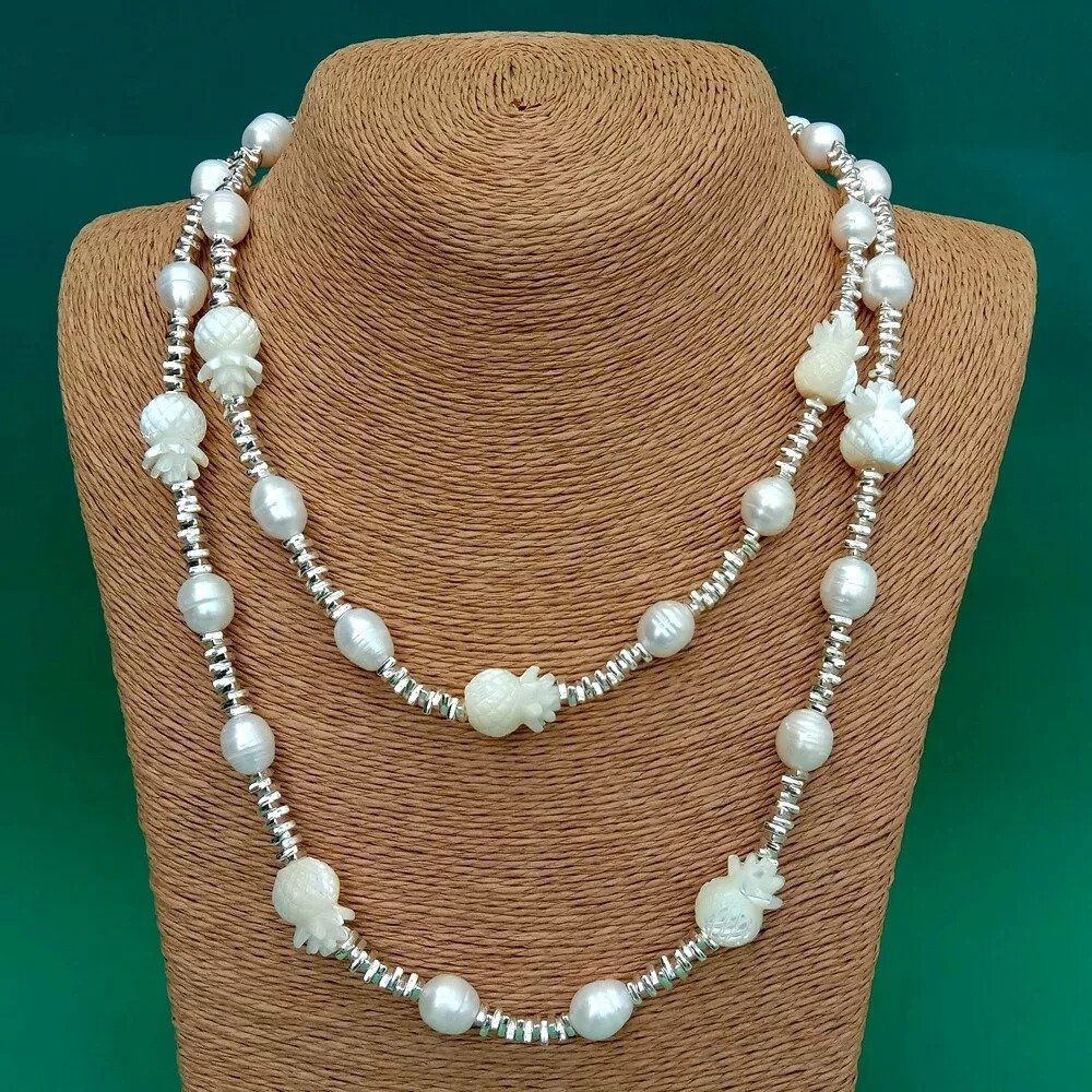 Catenine: 101 cm Blume Lua Perlenkette Echt Collier Perle Halskette – Nuovo (secondo la descrizione) da Prilly venduto da ilyria73 4