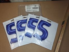 4 Stk. Riesige Zahl 5 Folienballons, Blau, Neu, 83cm, Top!