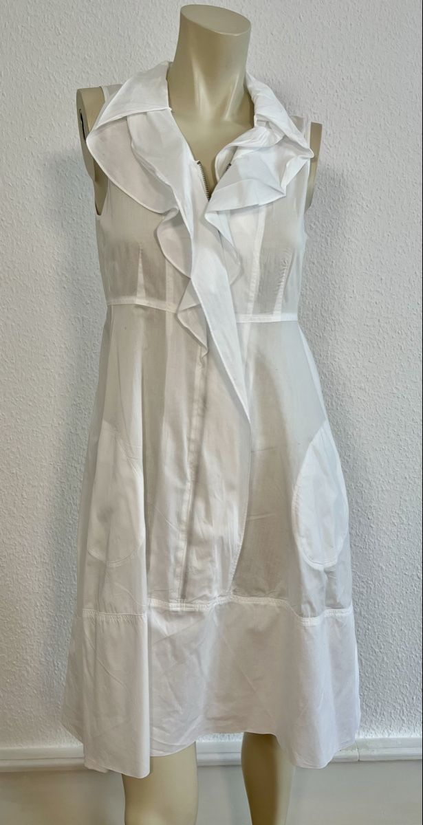 Strenesse Vestiti: STRENESSE Weisses Kleid Gr 34 Baumwolle – Usato da Basel venduto da Bettybooo