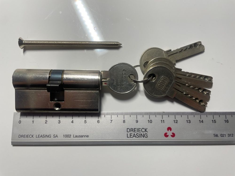 Cylindre De Porte CISA Expert 10 30x70 Argenté Avec 5 Clés Réversibles