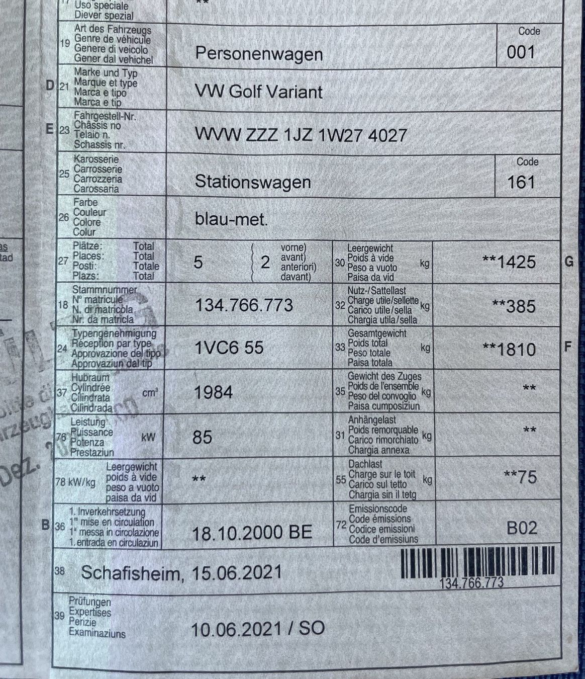 VW Automobili: VW Golf – Usato da Wegenstetten venduto da autodienstleistungen 7