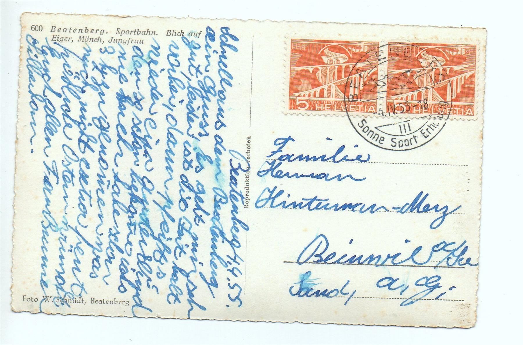 Cartes postales: BEATENBERG Sportbahn Sesselbahn – D'occasion à Jona par philajona 1