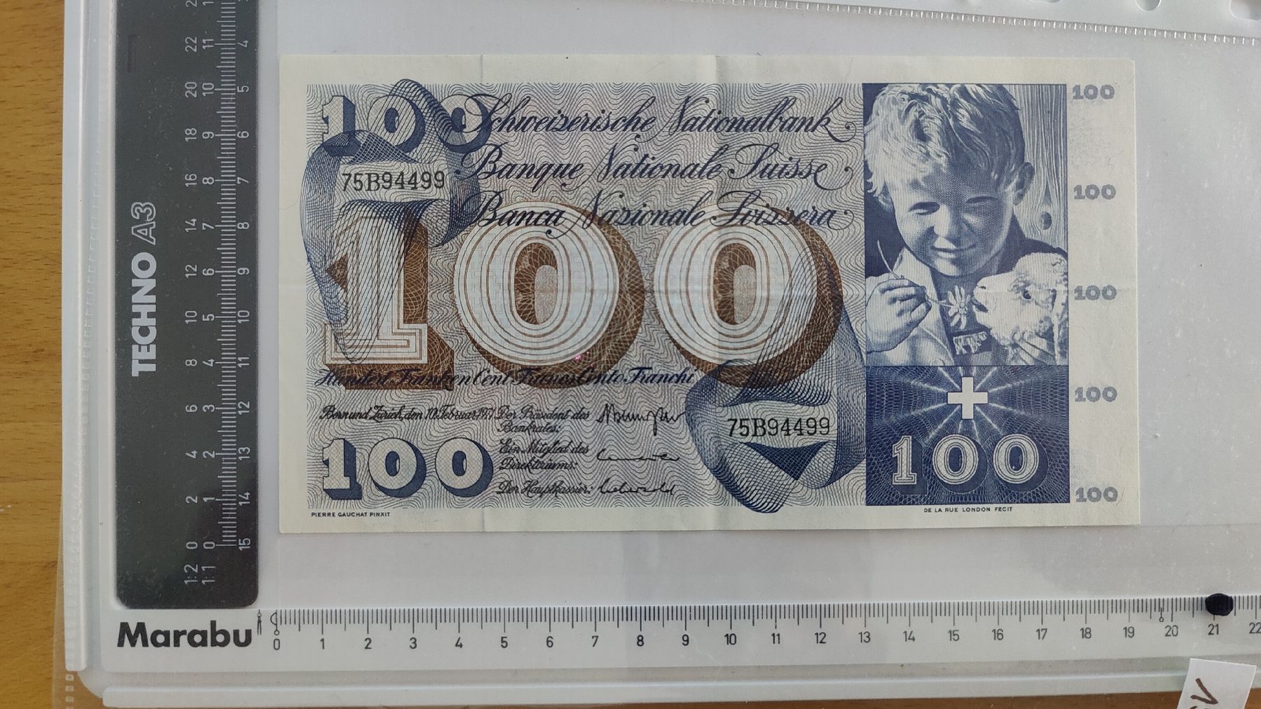 Banconote: 100 Franken 1971, Banknote Schweiz (LP2) – Usato da Neuenhof venduto da tap_mxt6 4