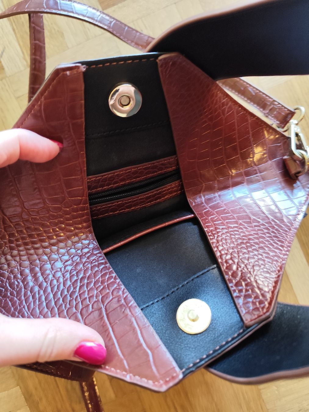 Borse da donna: Unique Crocodile Pattern Shoulder Bag vintage style – Usato da Mägenwil venduto da VintageGirly 2