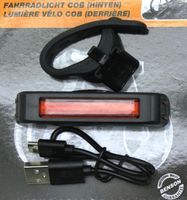 Fahrrad -Licht / Front- + Rück-leuchte mit Akku + Ladekabel