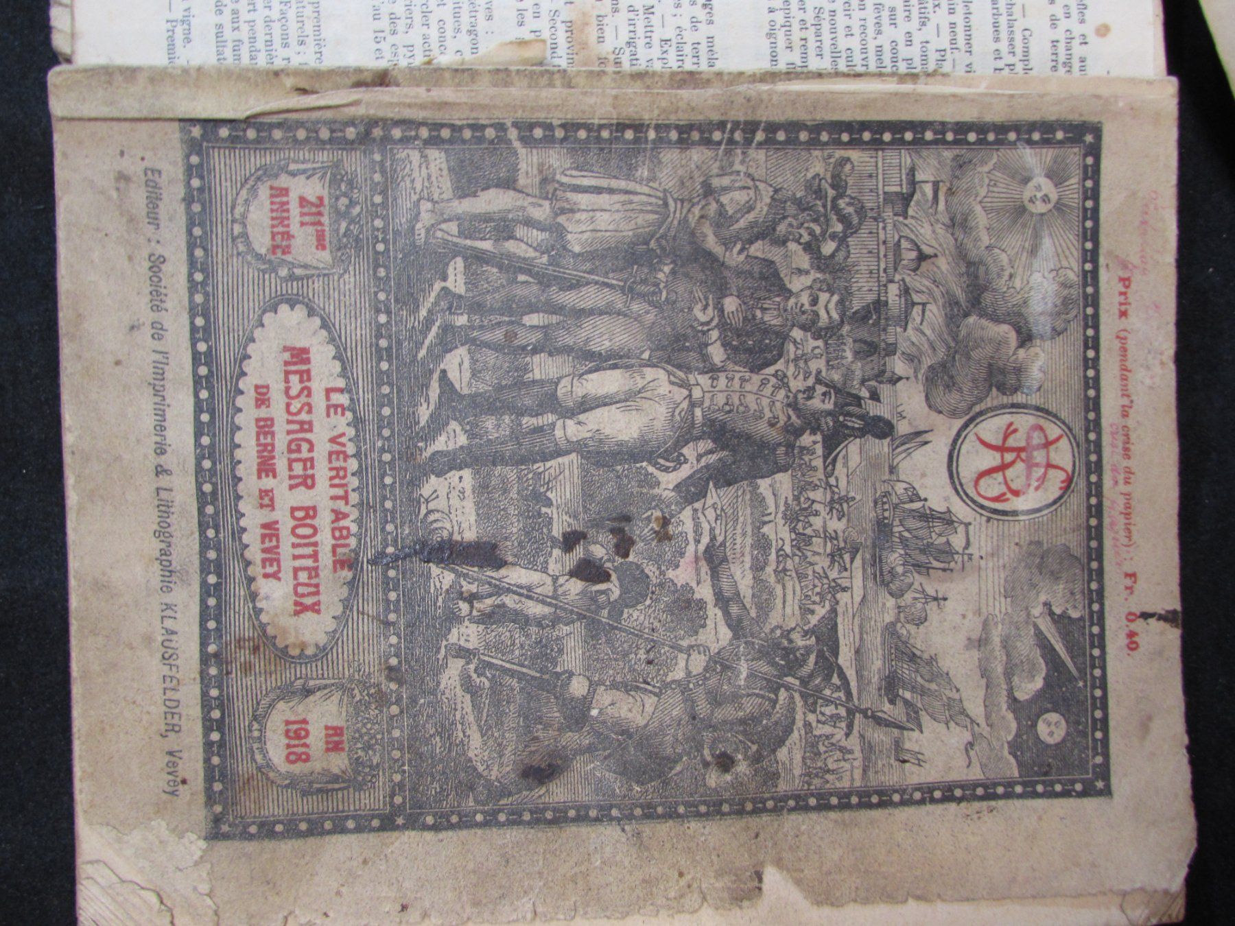 Calendari: Messages Boiteux, Berne/Vevey 1917/29 – Usato da Walchwil venduto da Shells1 4