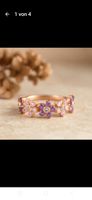 Amethyst Rosa Saphir und Zirkonia Ring in Rosegold