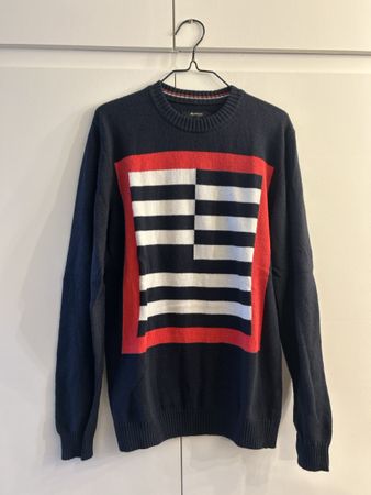 Burton of London Men's Navy Striped Sweater - Size S - Perfe