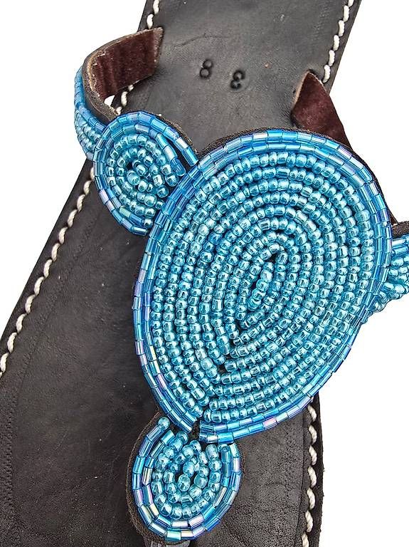 Scarpe da donna: Handgemachte Leder-Sandalen - Türkis 38 – Nuovo e nell'imballaggio originale da Brione s. Minusio venduto da Littleninja 1