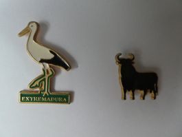 2 Pin, Toro de Osborne und Extremadura Storch.
