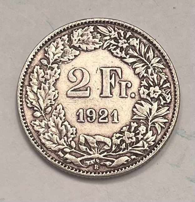 Tutti le monete: 2 Franken 1921 – Usato da Herrliberg venduto da Onlinehero