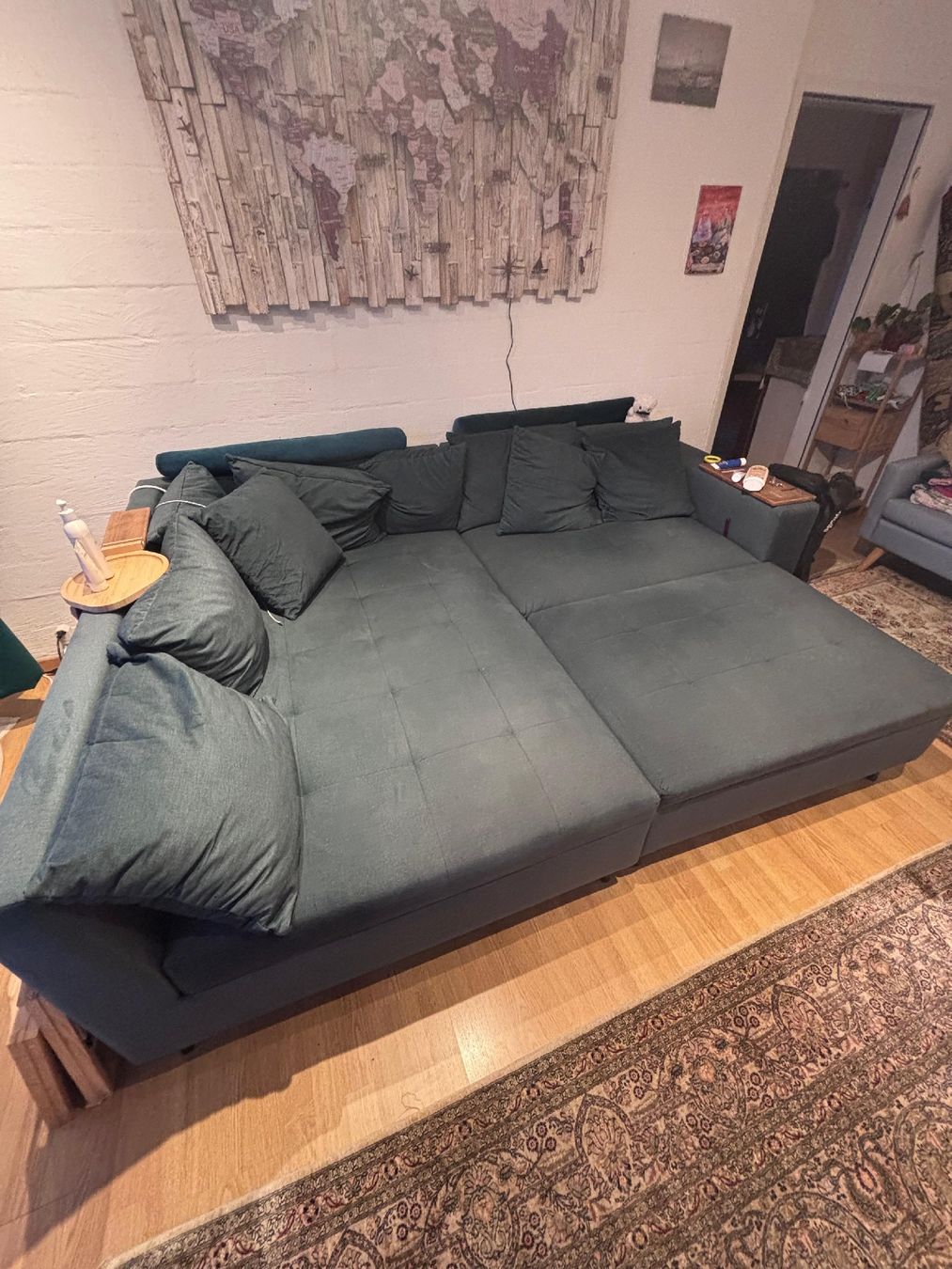 Sofas: Petrolfarbenes 3-Teiliges Sofa – D'occasion à Cham par seb_tl7j