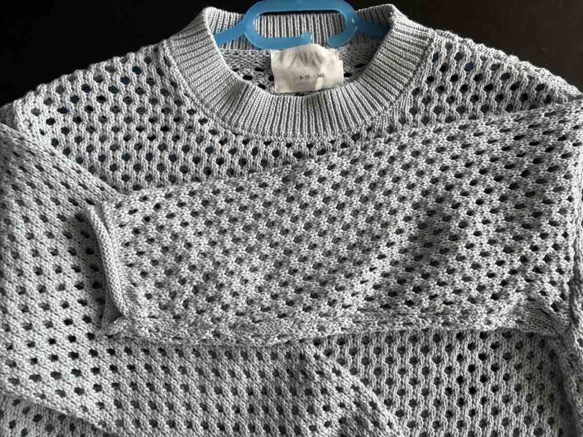 Zara Maglioni & Felpe: Zara Netz-Pullover in Hellblau Grösse 140 bzw. S – Nuovo (secondo la descrizione) da Zürich venduto da ivanab02 5