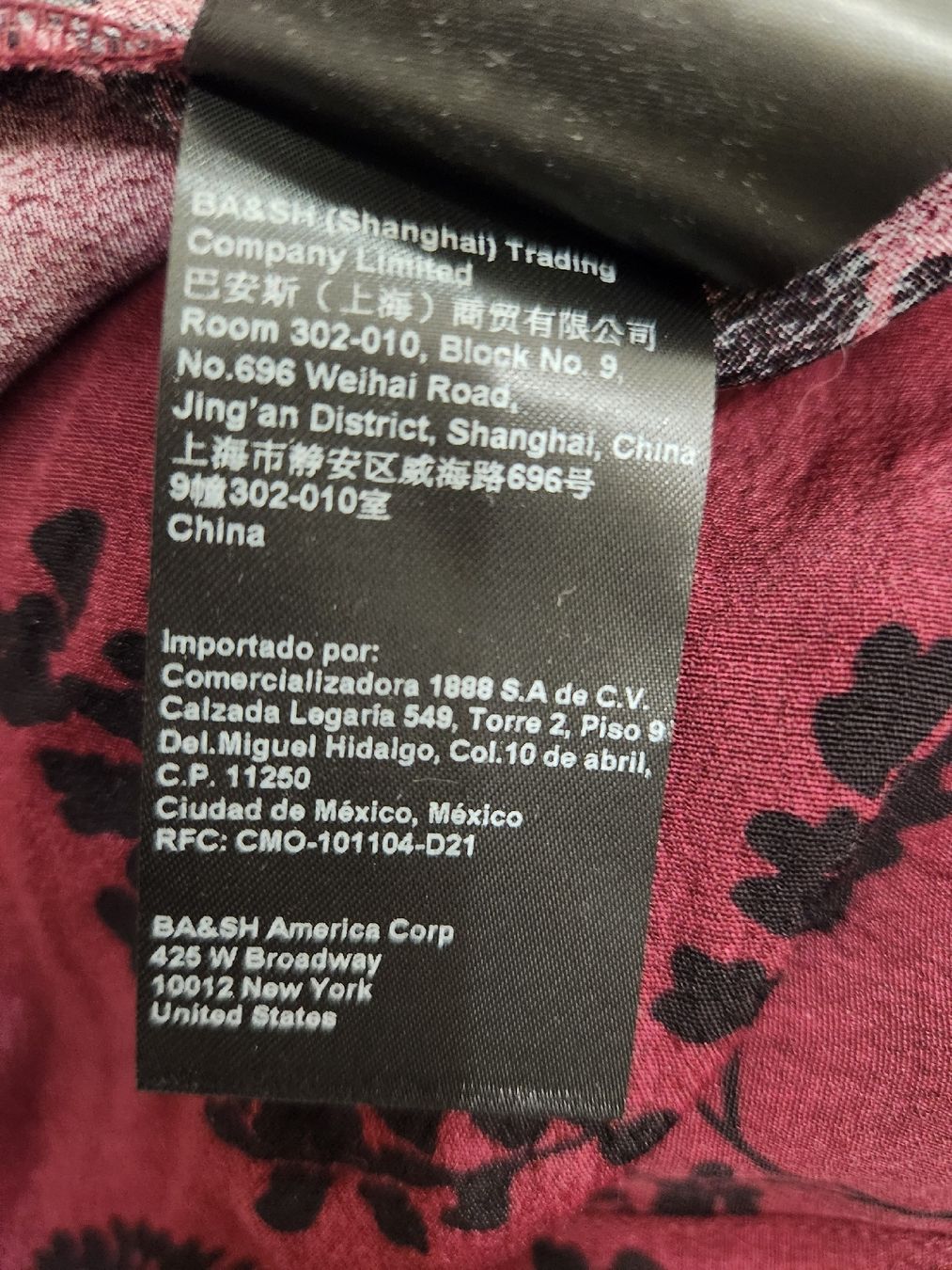 Ba&Sh Vestiti: Robe Ba&sh imprimée bordeaux taille 1( S/M) – Usato da Niedergösgen venduto da Eva2410 7