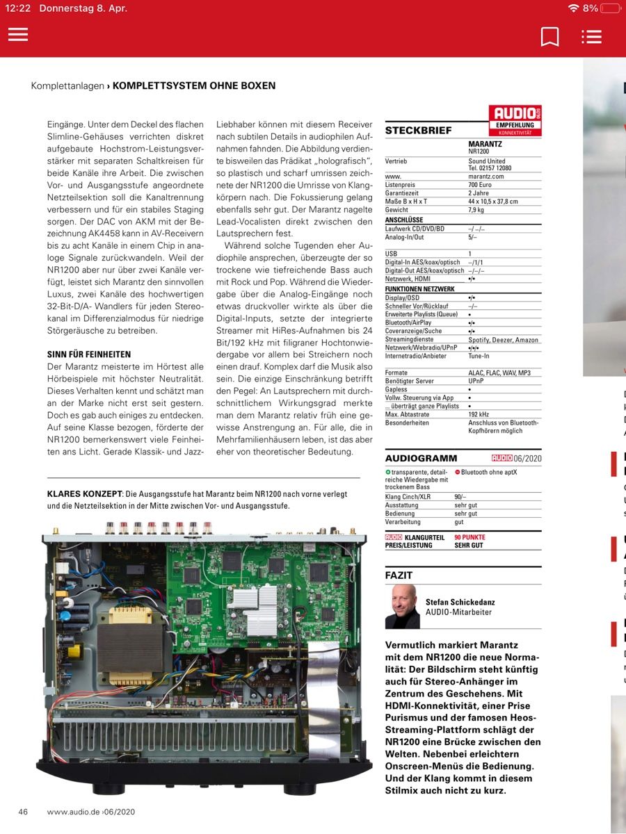 Marantz Lettore multimediale & Streamer: Marantz NR1200 Streaming Receiver  – Usato da Ittigen venduto da Manuweng 5