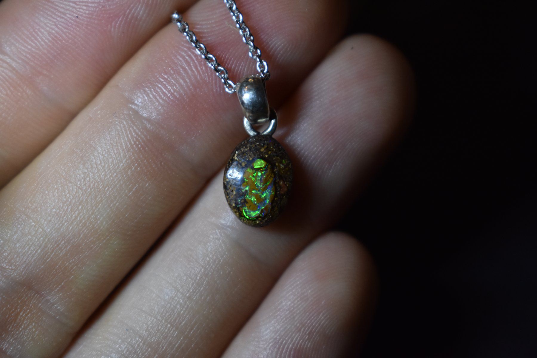 Edelsteine: Boulder Opal mit Silberkette – Neu und originalverpackt aus Aarwangen von kay_f7f5 2
