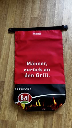 Schwimm Sack / Dry Bag mit Werbung