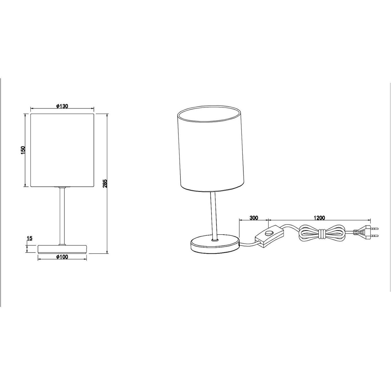Lampade: Moderne Tischleuchte Chrom mit grauem Stoffschirm – Nuovo e nell'imballaggio originale da Hundwil venduto da pak_7zvn 2