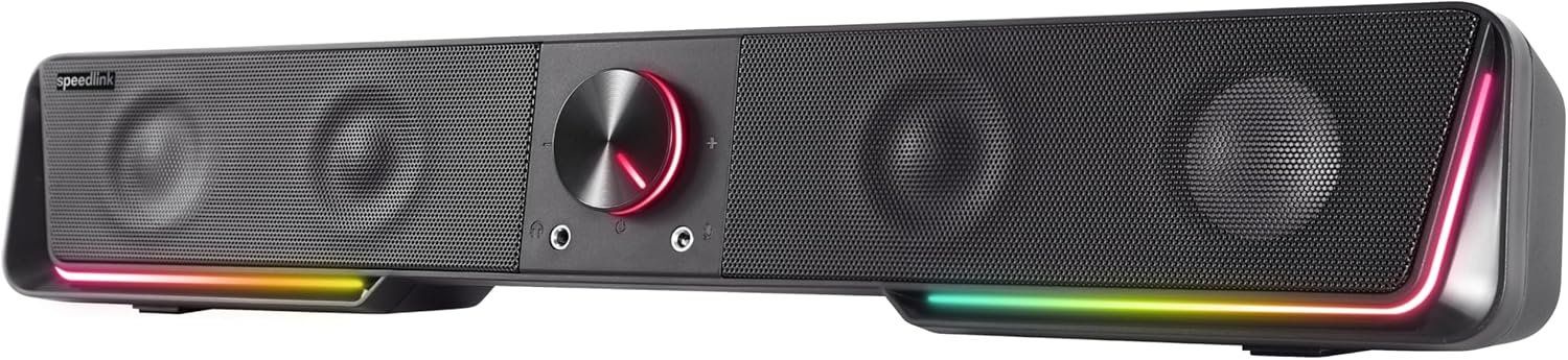 Haut-parleurs: Gravity RGB Stereo Soundbar PC Lautsprecher Bluetooth Tablet – Neuf avec emballage d'origine à Hundwil par Equiply