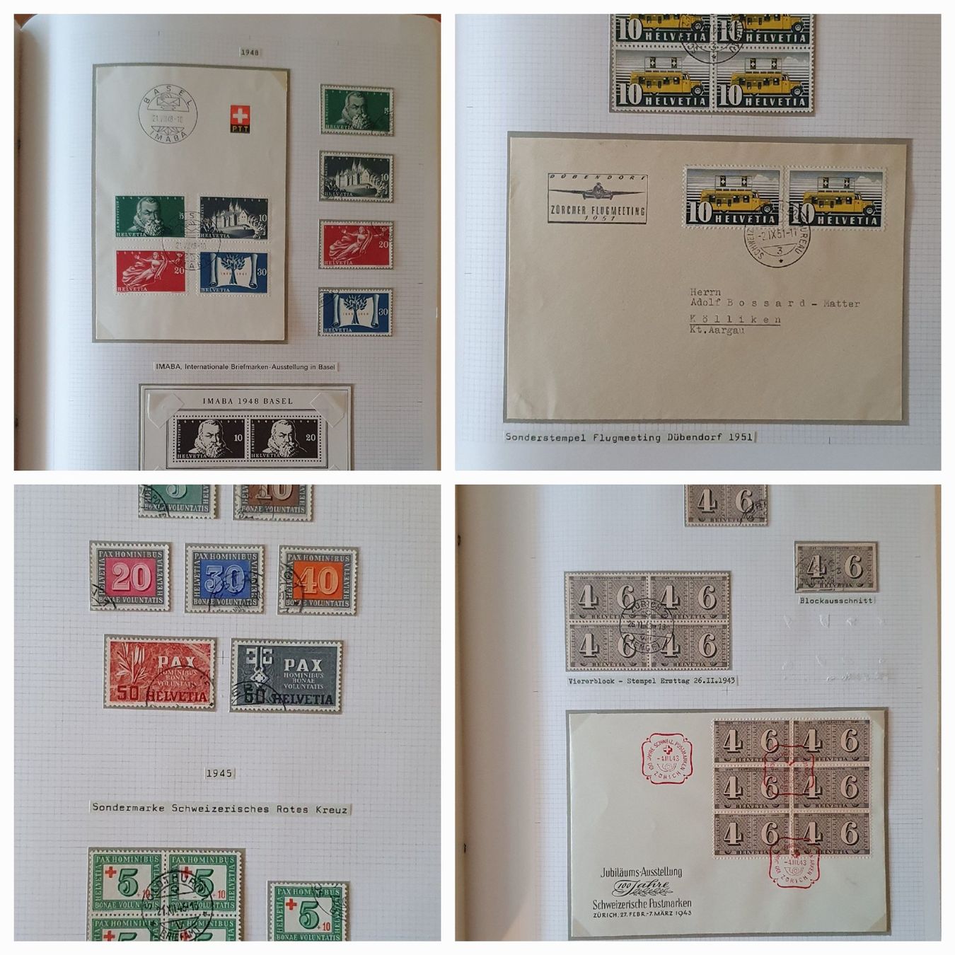 Alle Briefmarken: Sammlung Schweiz 1907 - 1970 Gestempelt – Gebraucht aus Kreuzlingen von Rschweiz1 6