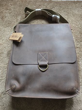 Schultertasche von Aski bags Catch all, Büffelleder braun