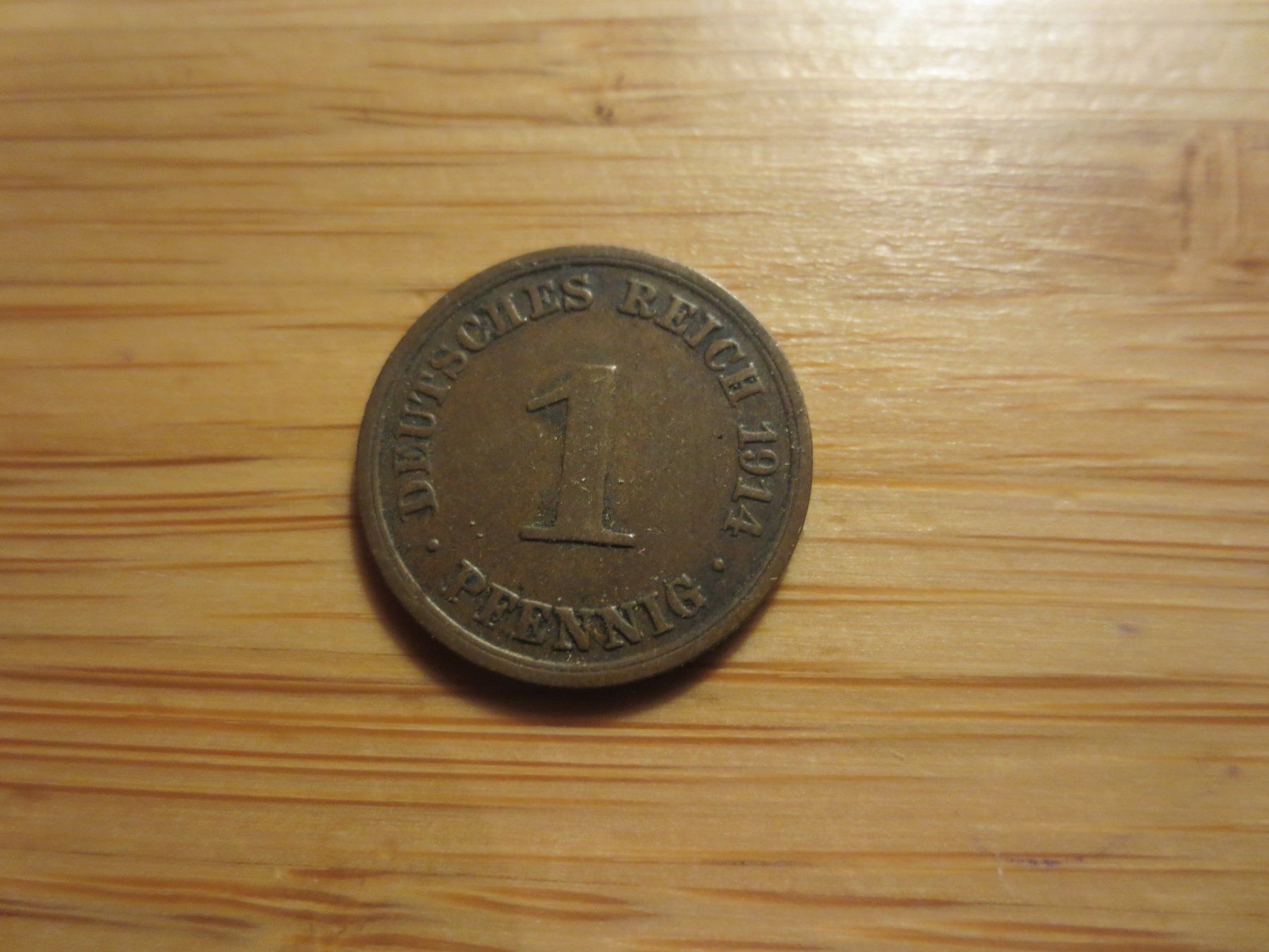 Alle Münzen: Münze 1 Pfennig 1914 – Gebraucht aus Weier im Emmental von waefler03