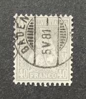 Sitzende Helvetia 1867,40Rp. ZNr.42, gestempelt