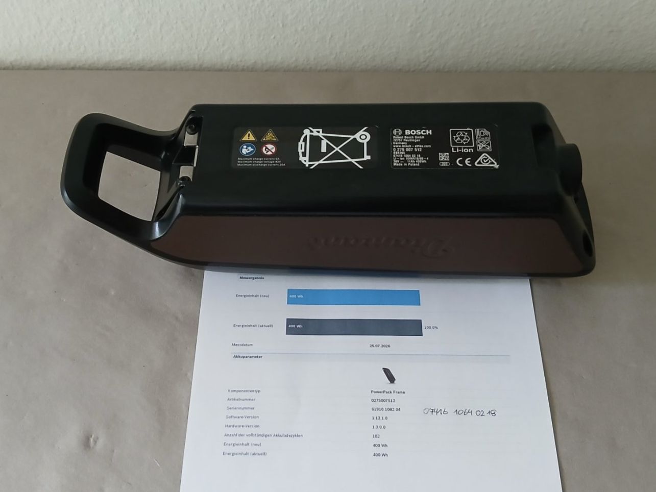 Bosch Batterie: Bosch Powerpack 400 mit 495Wh - Diamant Cover + Messbericht – Usato da Winterthur venduto da .-thx-. 8
