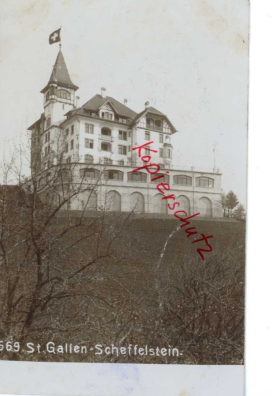 Ansichtskarten: St. Gallen Scheffelstein Echtfotokarte 1910 – Gebraucht aus Dallenwil von montem63