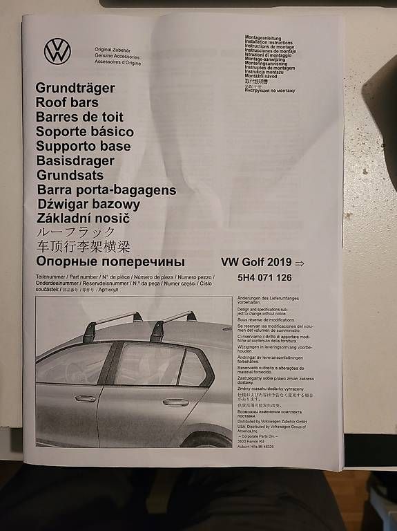 Portapacchi: Barres de toit VW Golf (modèles dès 2019) – Nuovo e nell'imballaggio originale da Lausanne venduto da pierre.B 1