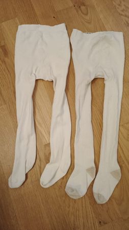 2er Set Strumpfhosen weiss - Grösse 86/92