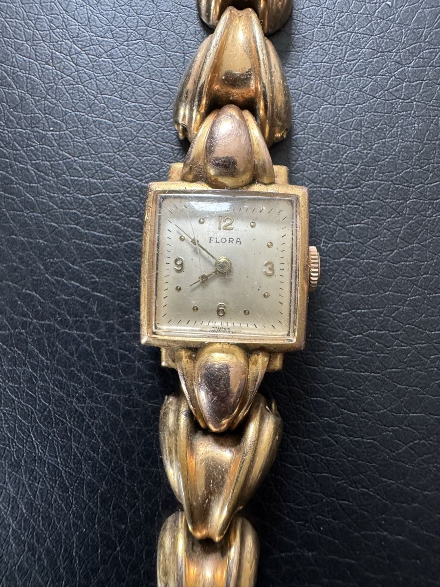 Orologi: Montre Flora vintage pour dame, – Usato da Biel/Bienne venduto da Baol1 1