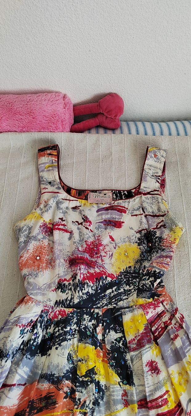 Vestiti: Robe d'été chic et unique, multicolore, taille 36 – Usato da Lausanne venduto da Kitty_Friperie 3