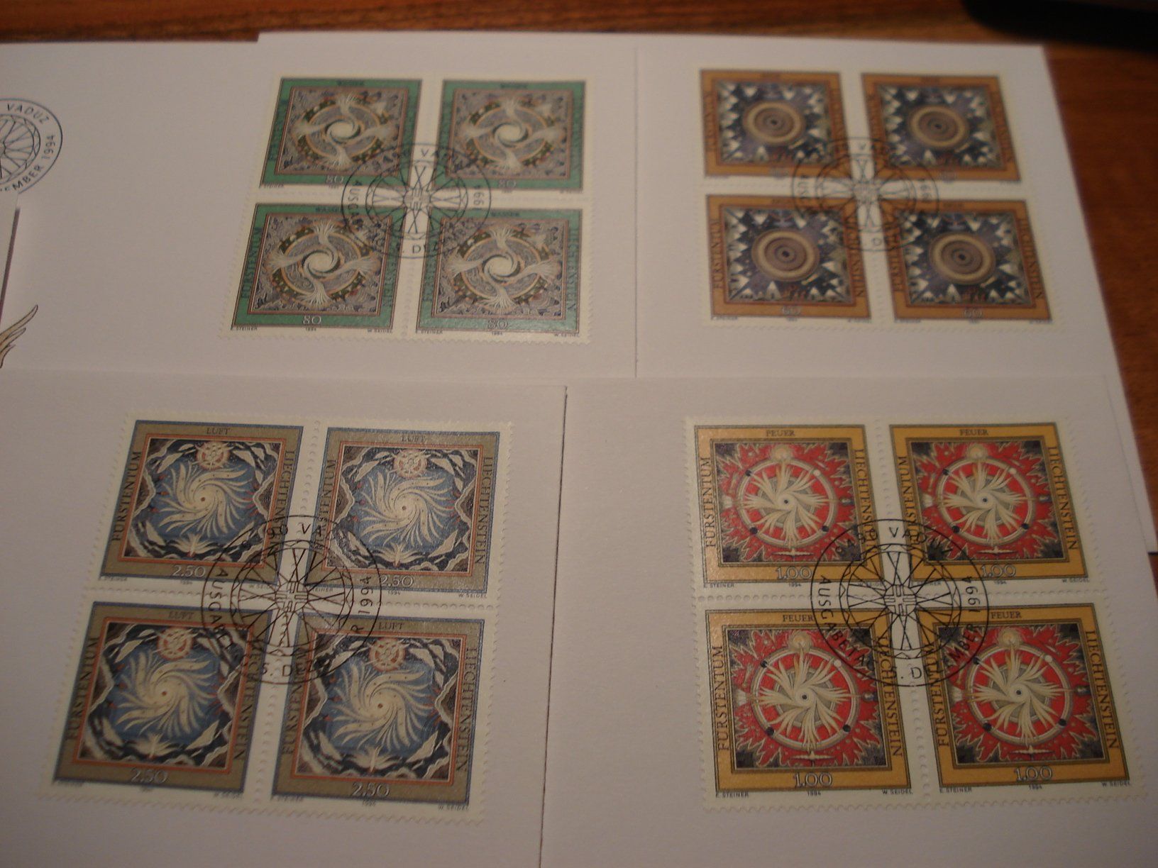 Tous les timbres: Liechtenstein, FDC Elemente, 1994, FDC Satz, Einzel + 4er – D'occasion à Niederwil AG par morostahu