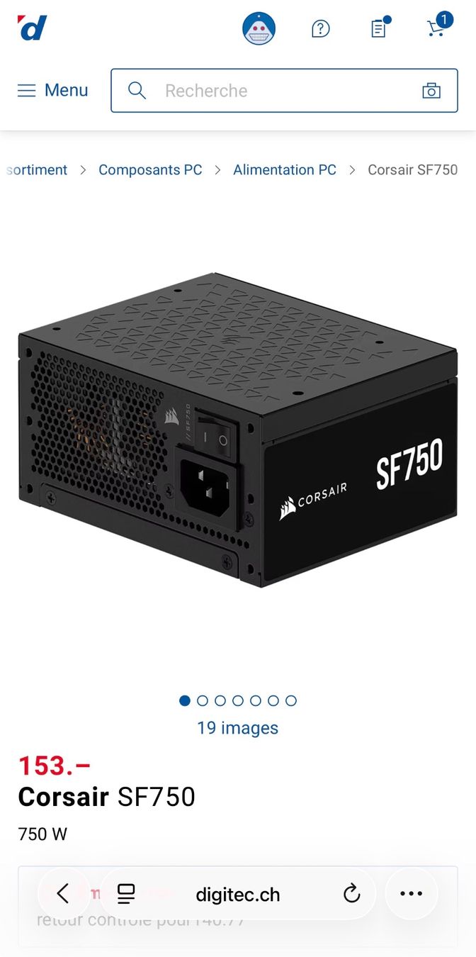 Corsair Componenti elettronici: Corsair SF750 – Usato da Neuchatel venduto da Mr-Nobody