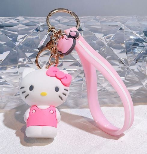 Statuette: Hello Kitty Figur Katze Comic Cat Schlüsselanhänger Gummi – Nuovo e nell'imballaggio originale da Dättlikon venduto da easythings 1