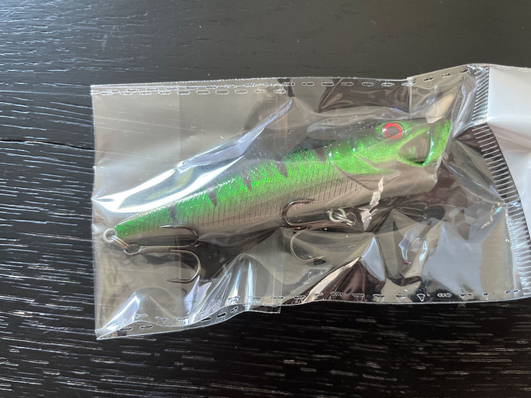 Esche: 9cm Plopper topwater köder hecht 14g grün metallic silber – Nuovo e nell'imballaggio originale da Hugelshofen venduto da Suimosa