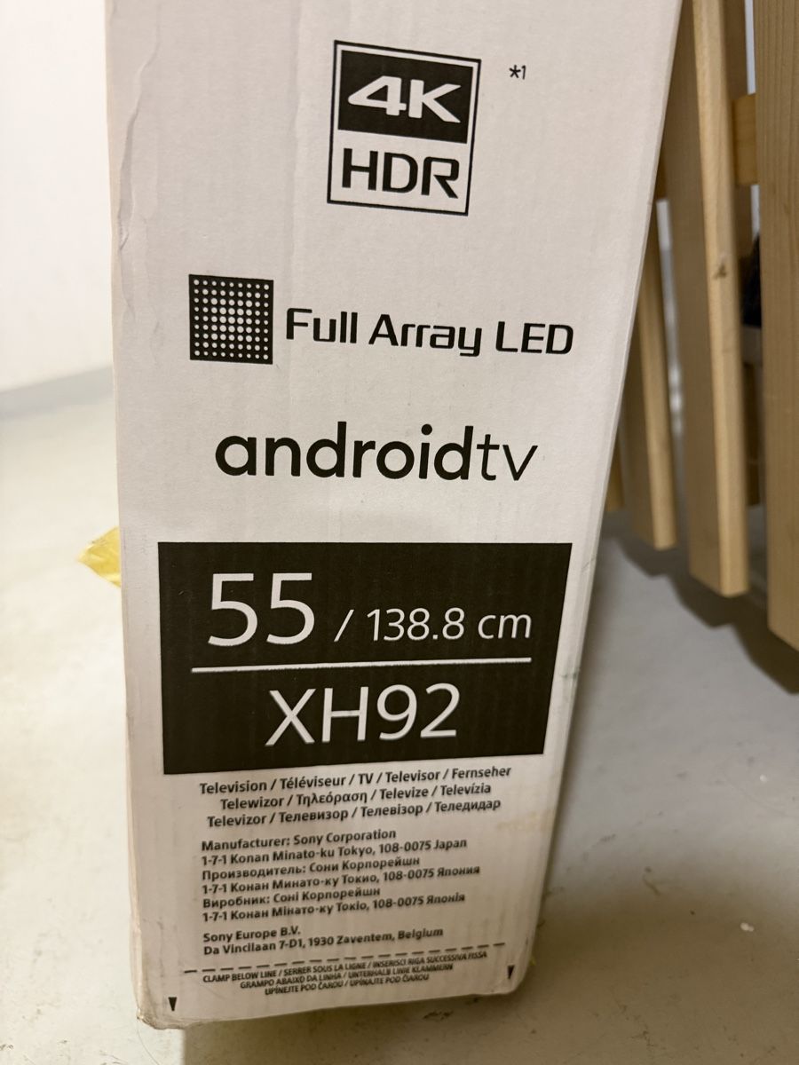 Appareils TV: Sony Bravia XH92 55” 4K HDR Full Array LED Android TV – Neuf (Voir description) à Porrentruy par Aussie25 5