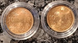 10 Franken Goldvreneli 1913 und 1914, Goldmünzen 900 Schweiz