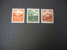 LIECHTENSTEIN, 1933 Nr 98/100 LANDSCHAFT, POSTFRISCH/FALZ