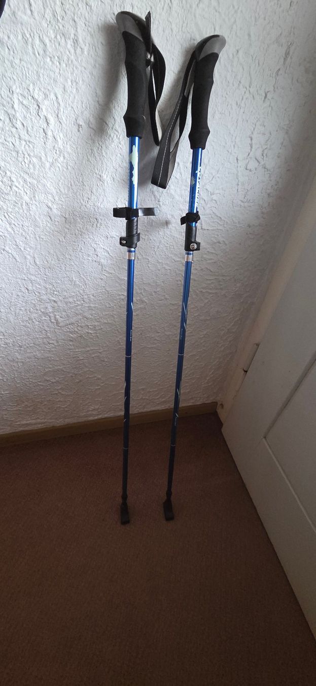 Bastoncini da trekking: Walking Stöcke Blau Faltbar – Usato da Niederbipp venduto da Trude04 4