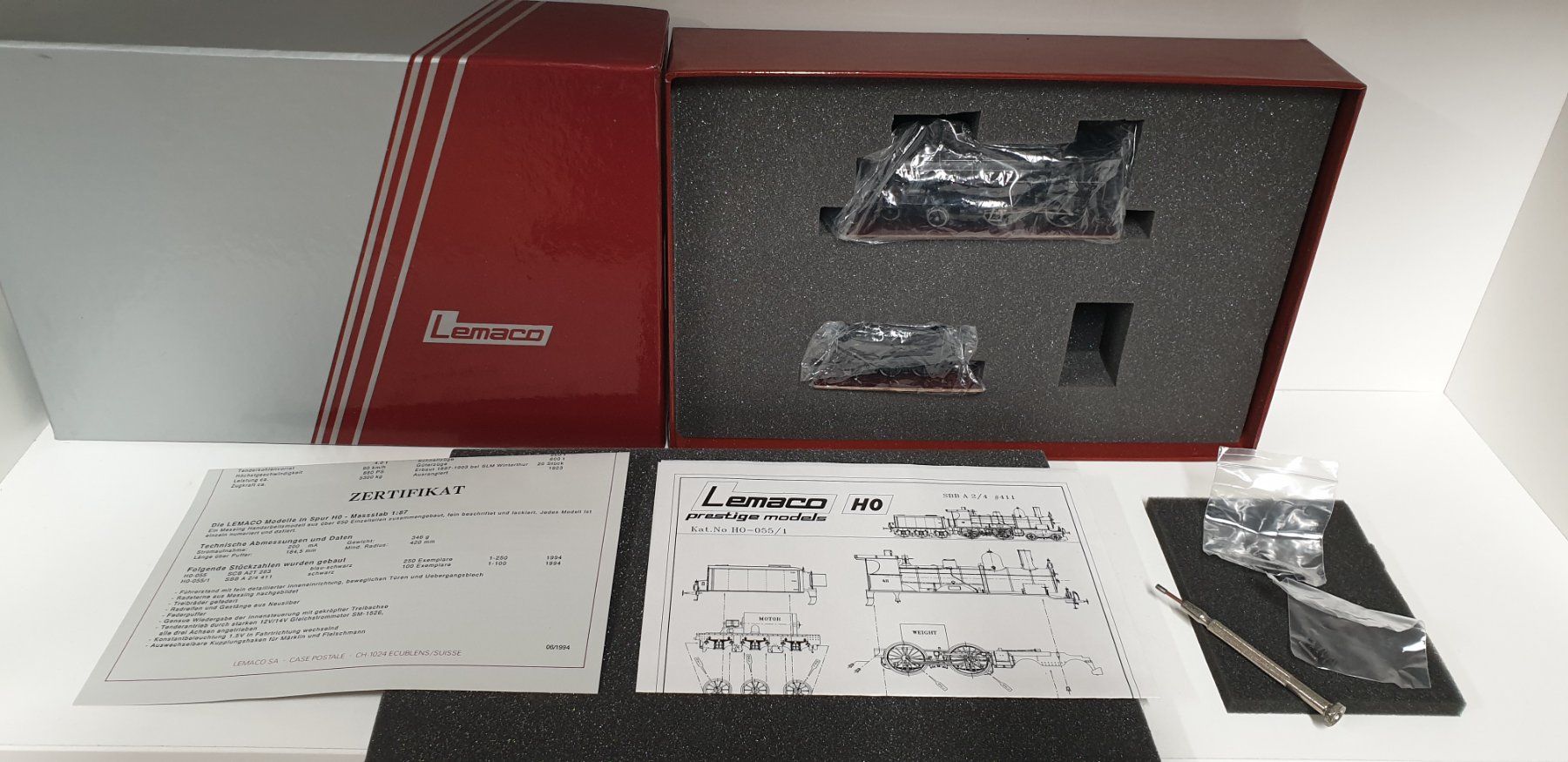 Lemaco Modelleisenbahnen: Lemaco SBB A2/4  Dampflokomotive H0/DC – Neu (gemäss Beschreibung) aus Geroldswil von TopTrain54 7