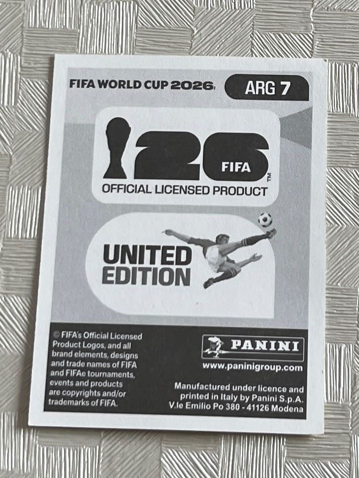 Panini Carte collezionabili: Panini Fifa World Cup 2026 ARG 7 – Usato da Winterthur venduto da Numero1 1